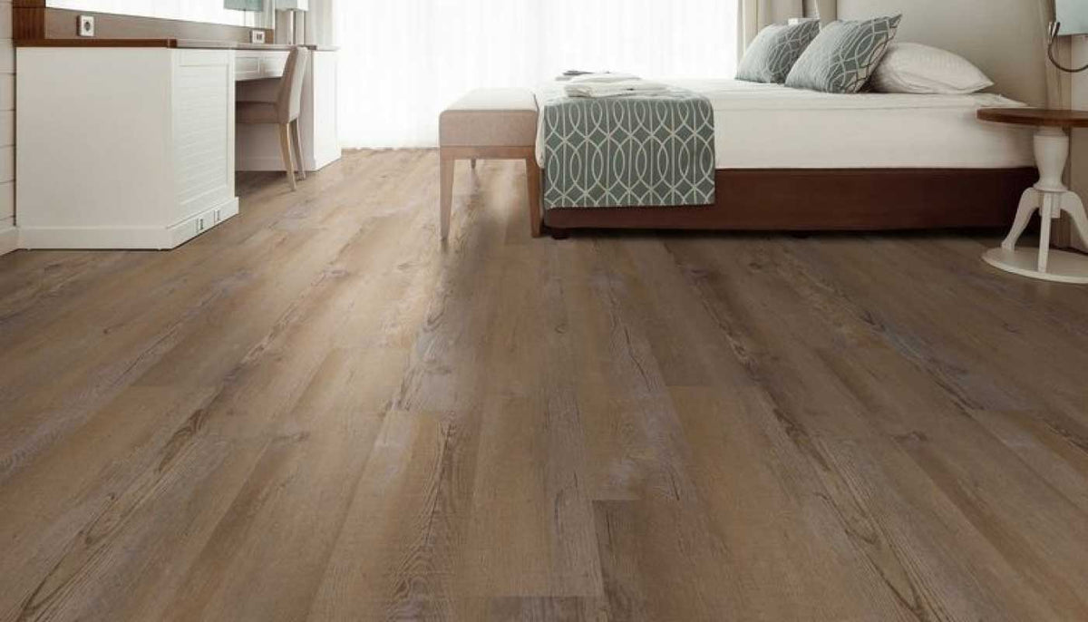 Living room with a luxury vinyl floor