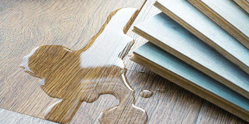 Wooden floor featuring waterproof and water-resistant wooden planks