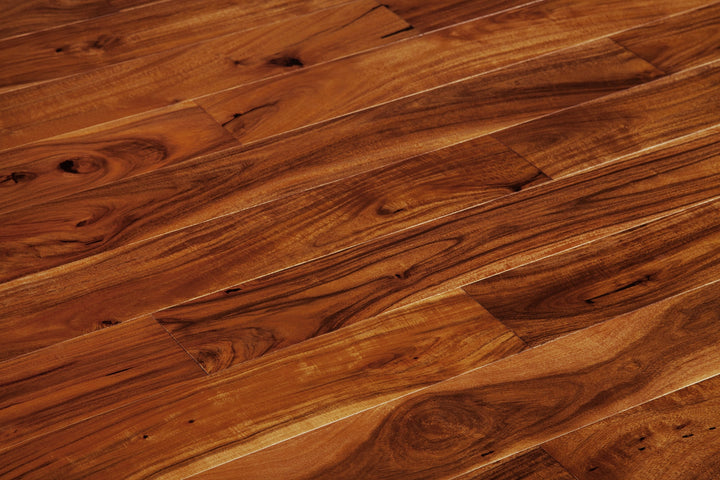 Tropical Handscraped Acacia Solid Hardwood Flooring — Acacia Golden
