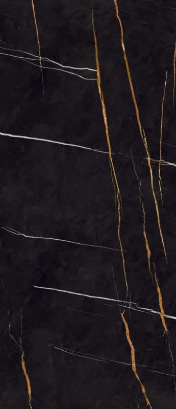 Sahara Noir Polished 24x48 Marble Look Porcelain Tile