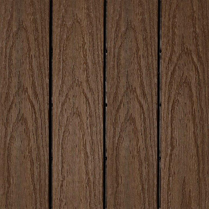 Interlocking Deck Tiles - Composite QuickDeck HD — Walnut Naturale