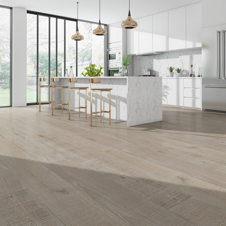 Whitewash European Oak Engineered Hardwood Flooring — 4mm Dover Bandsawn