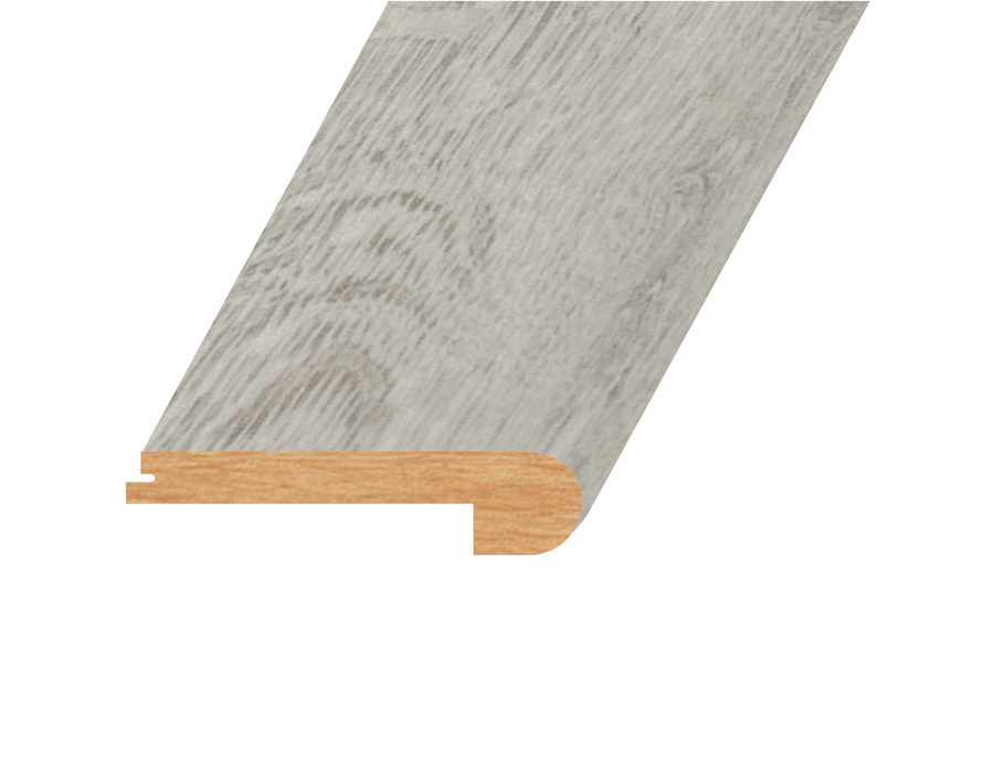 Vinyl Moldings - Romulus Collection - Abstract Silver — Flush Stair Nose