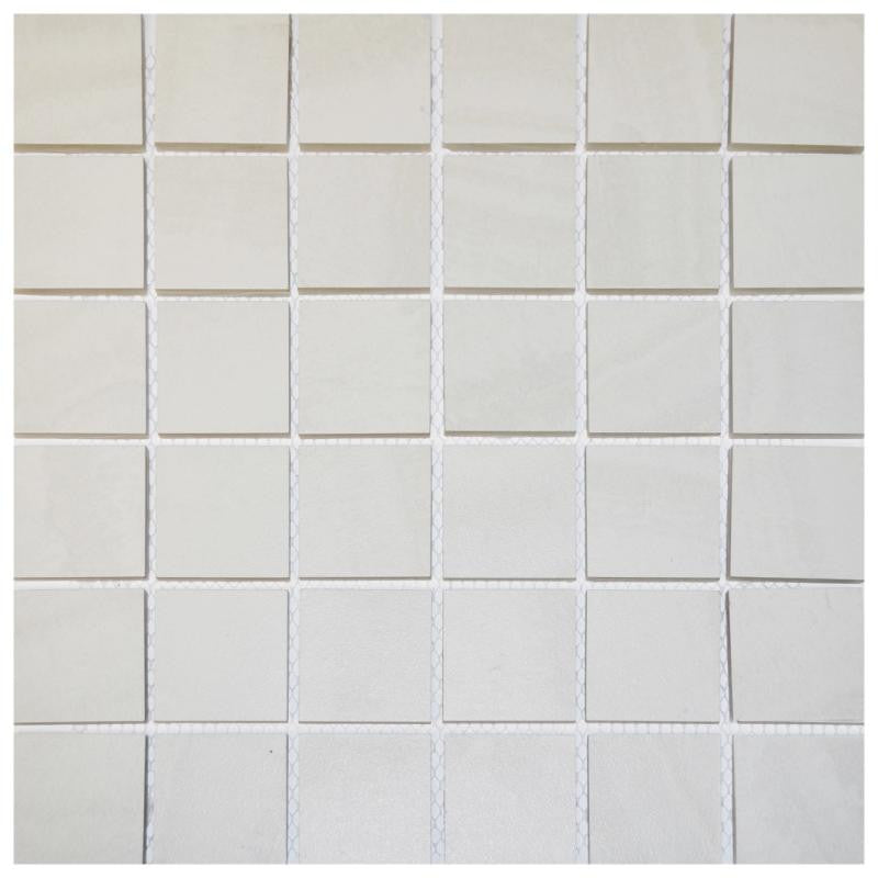 Atlas Warm Grey 2x2 Ceramic Mosaic Tile 13x13 Sheet