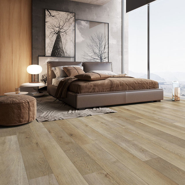 Ultimate Extra Large Waterproof Vinyl Plank Flooring in Cottage Oak — installed