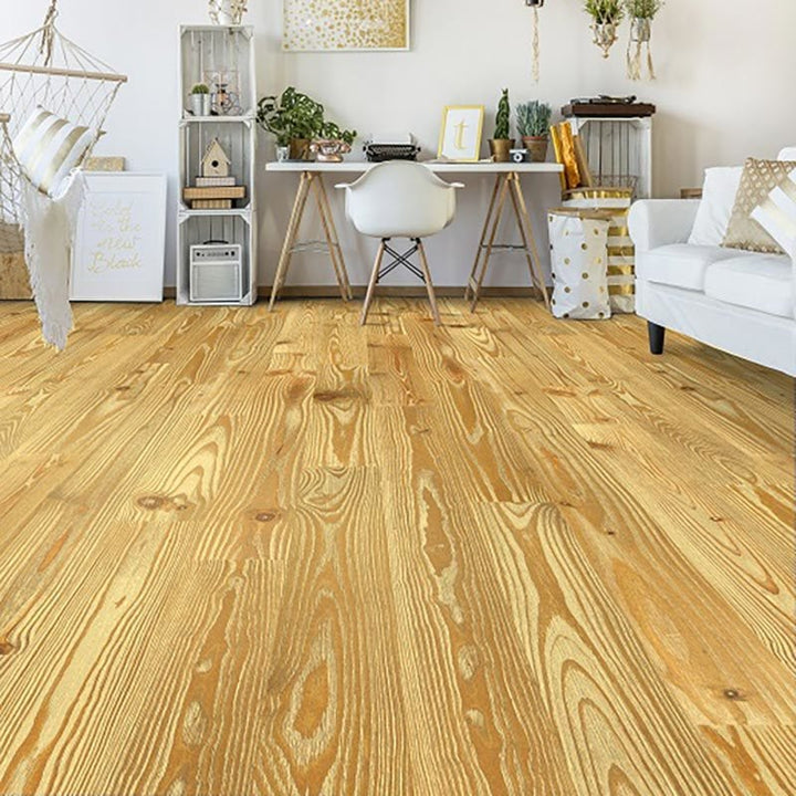 American Pine Wirebrushed Solid Hardwood Flooring — Natural