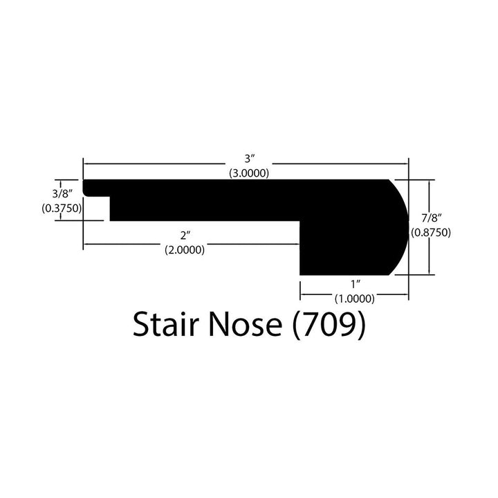 Engineered Hardwood Moldings - LongHorn - Willard — Flush Stair Nose