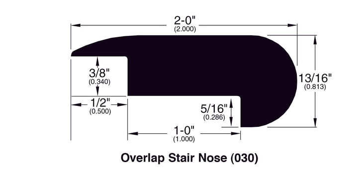 Bamboo Moldings - Varuna Engineered Bamboo - Carbonized — Overlap Stair Nose