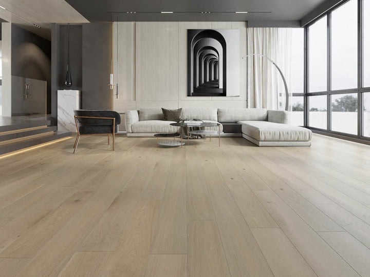 Oak Superior 7.5in Oak Engineered Hardwood Flooring — 4mm Winter Gray