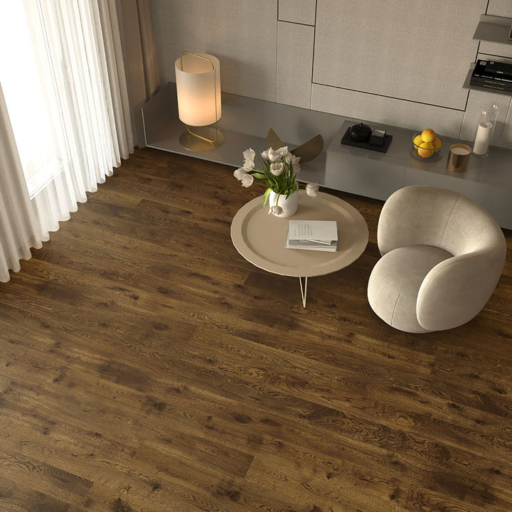 Coastal One Strip Square-Edge Engineered Hardwood Flooring — Nougat