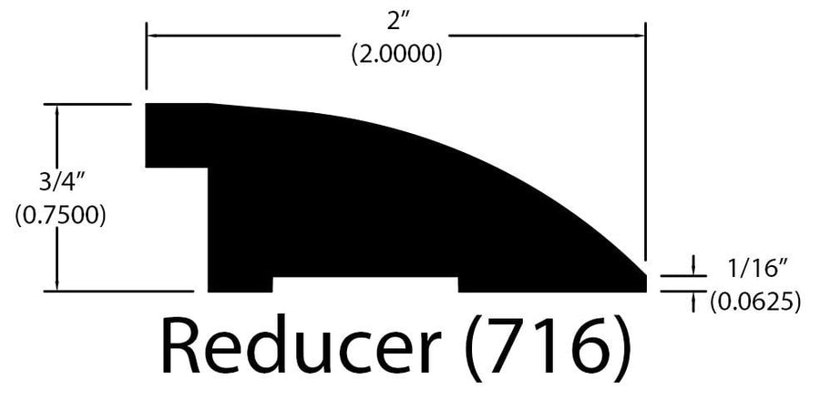 Hardwood Moldings - Canadian White Oak - Trench — Flush Reducer