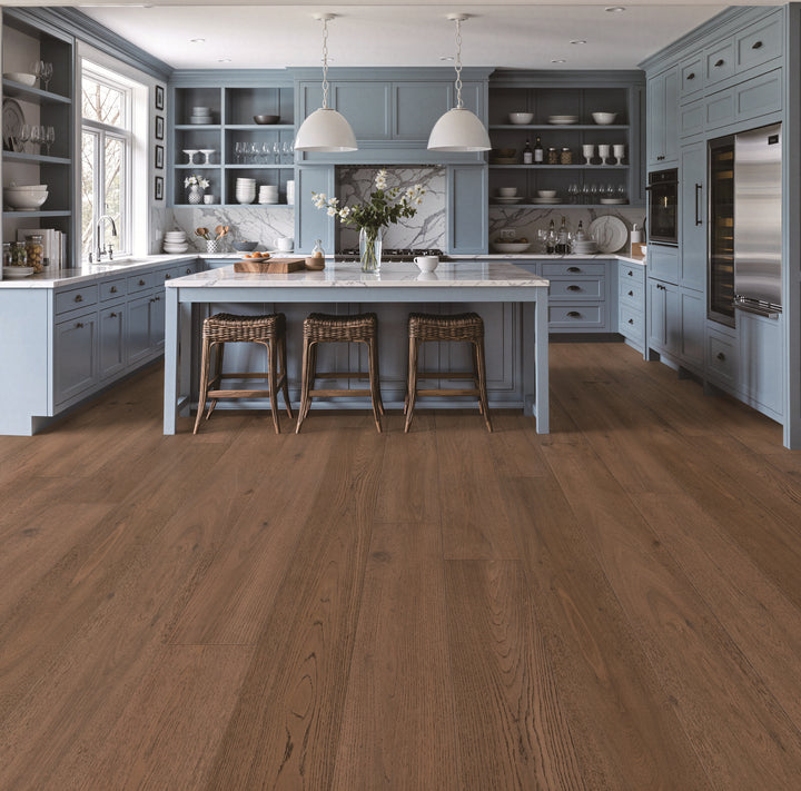 Grand Width 9.5in White Oak Engineered Hardwood Flooring — Bourbon Oak