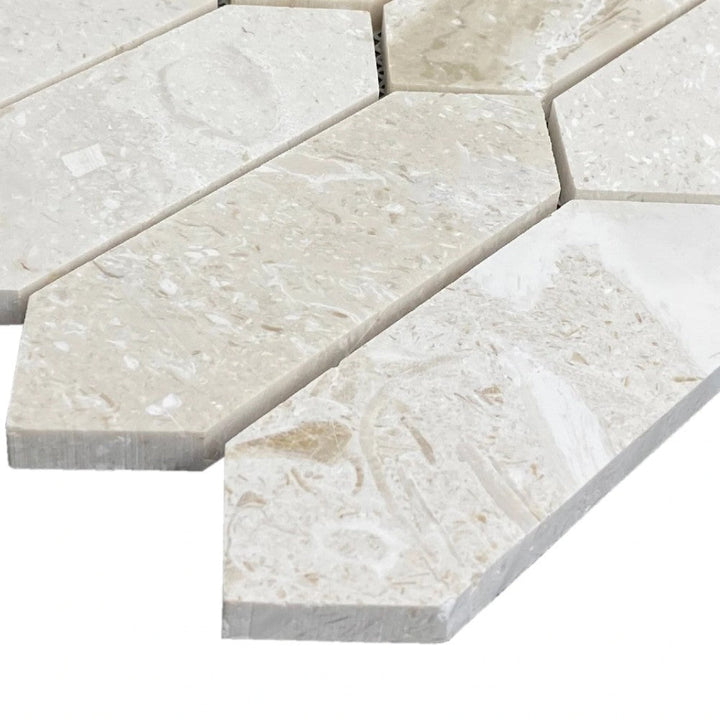 Shellstone - Mesh Mosaic Tile Collection — Strada Pattern - Honed