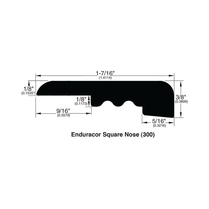 Vinyl Moldings - Affluent - Stone — Overlap Square Stair Nose