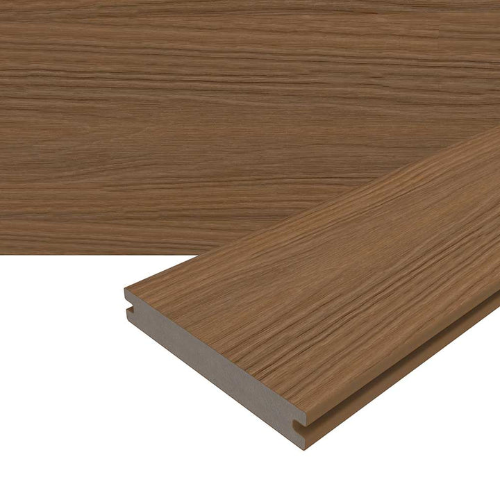 Dura-Shield Ultratex Composite Decking — Teak / Solid Grooved / 16 ft.