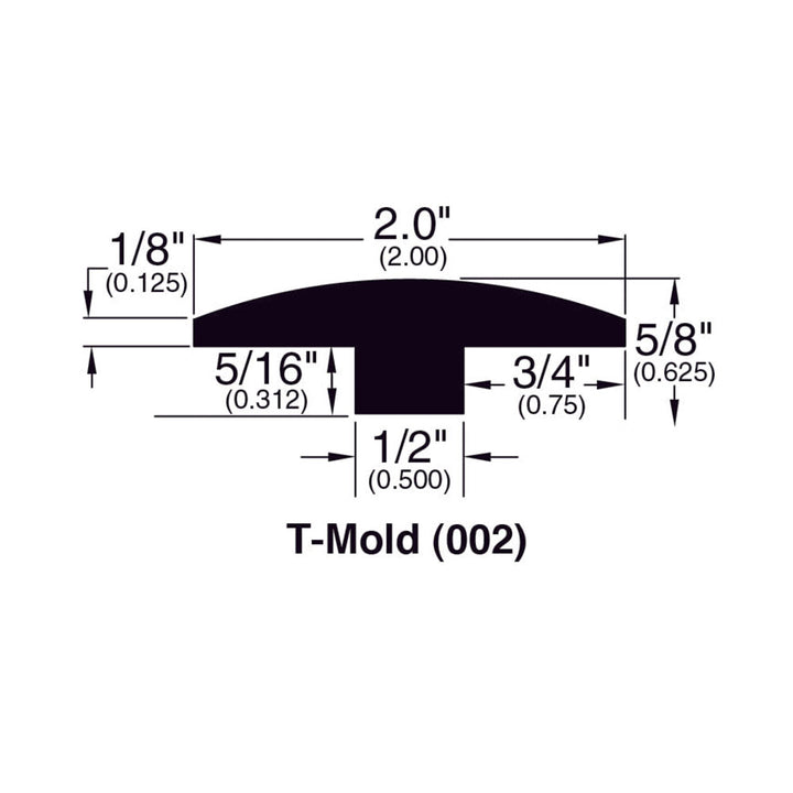 Engineered Hardwood Moldings - Acacia - Smooth Natural β T-Molding