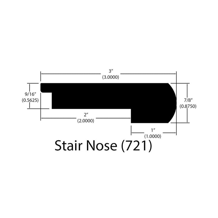 Engineered Hardwood Moldings - Baltic Oak - Sand — Flush Stair Nose
