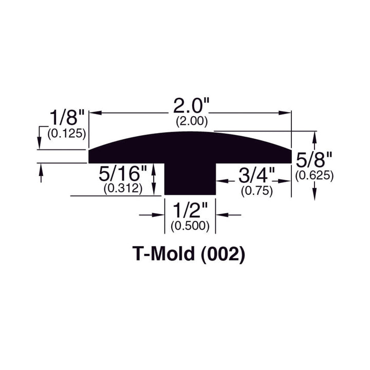 Engineered Hardwood Moldings - Coastal - 3mm Amber — T-Molding