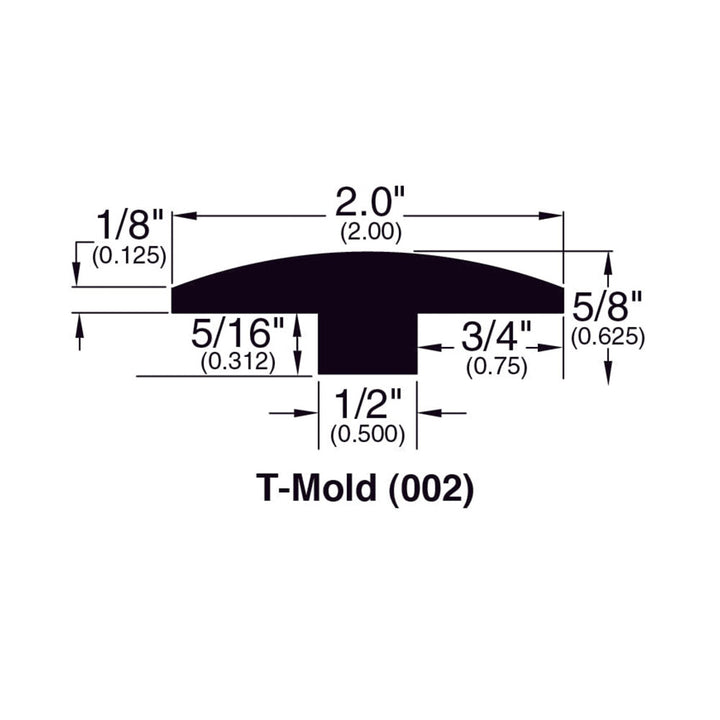 Engineered Hardwood Moldings - Oak Superior - 4mm Mist — T-Molding