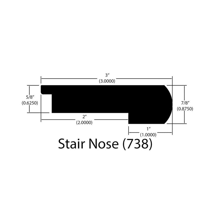Engineered Hardwood Moldings - 9 1/2" Oak Wide Plank - Inspired β Flush Stair Nose