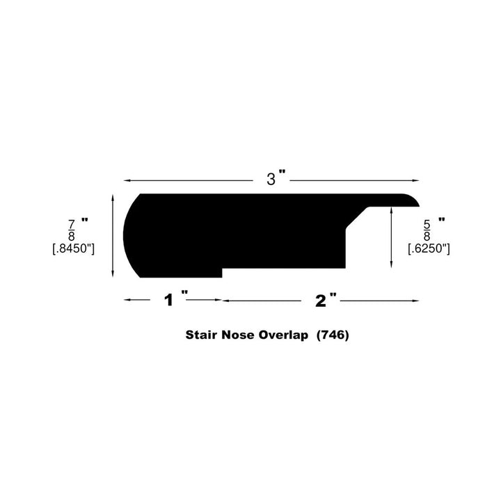 Engineered Hardwood Moldings - 9 1/2" Oak Wide Plank - Inspired β Overlap Stair Nose