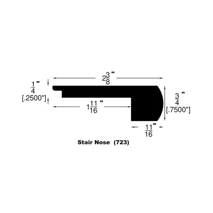 Engineered Hardwood Moldings - Robin Ridge - Light Coffee — Flush Stair Nose