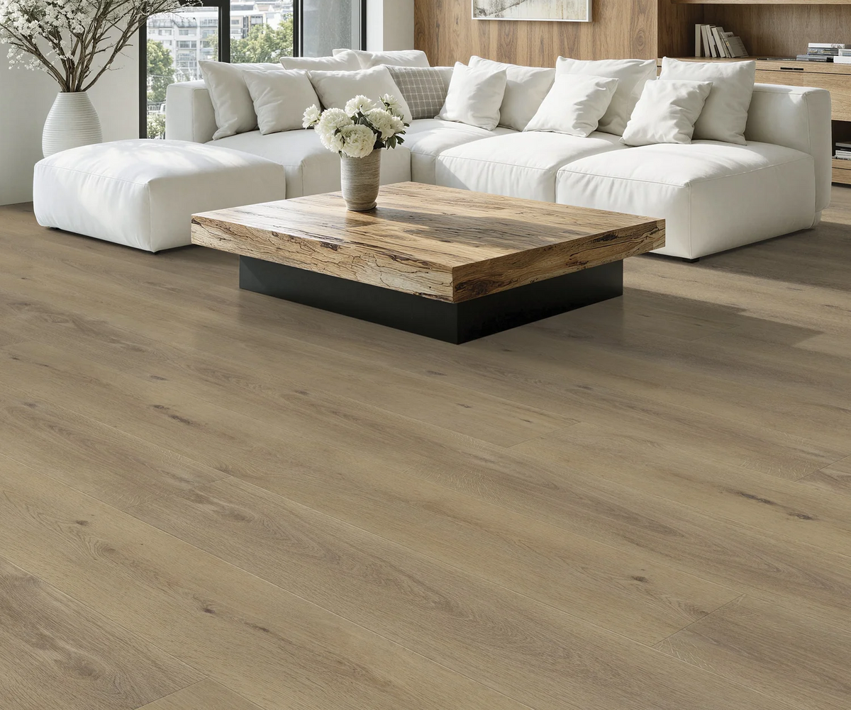 Fortis Collection 40 mil waterproof vinyl plank flooring in a modern living space