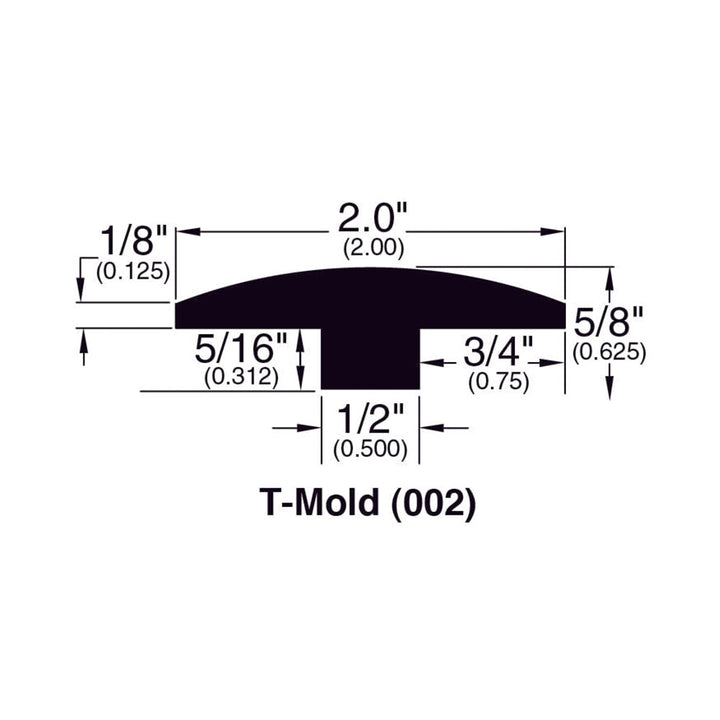 Hardwood Moldings - Foundation - Natural Oak β T-Molding
