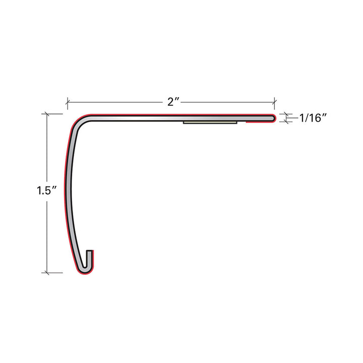 Lamton Moldings - Sensational - Glacier Peak — Overlap Stair Nose
