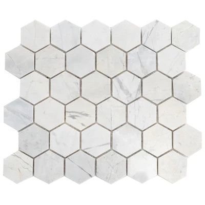 Palia White Dolomite - Mesh Mosaic Tile Collection