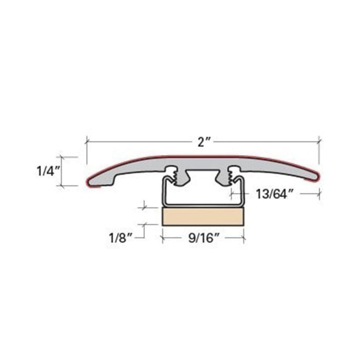 Vinyl Moldings - Coal Harbor - Chard — PVC 3-in-1 Transition