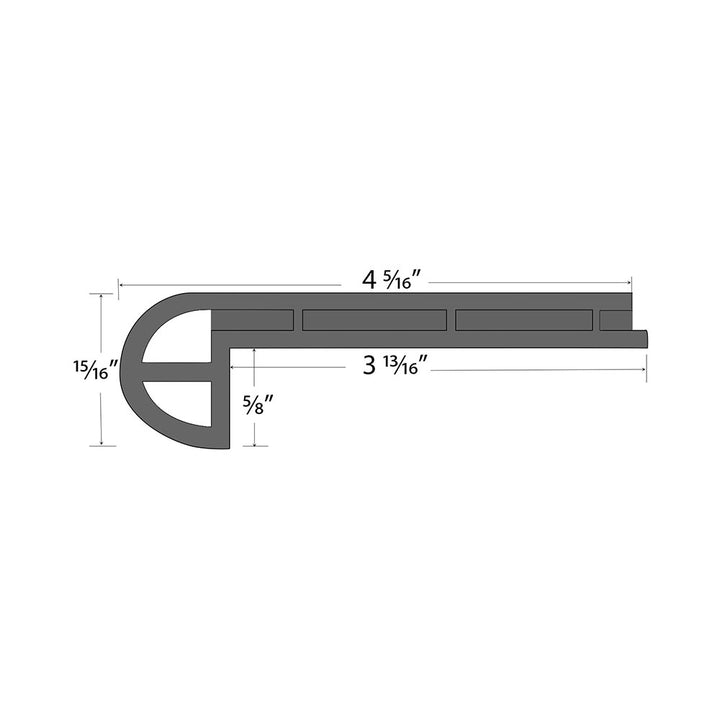 Vinyl Moldings - Contemporary Collection - Antique — Flush Stair Nose