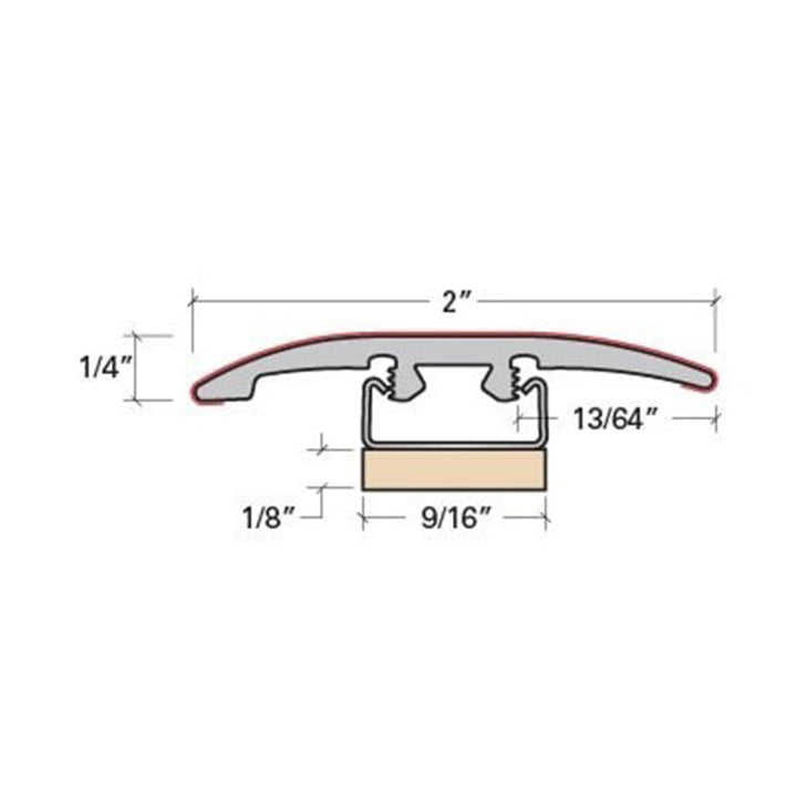 Vinyl Moldings - Dominant - Juscelino — 3-in-1: Reducer, T-Molding, End Cap