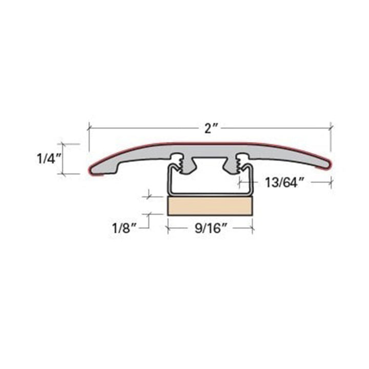 Vinyl Moldings - Dominant - Rolling — 3-in-1: Reducer, T-Molding, End Cap