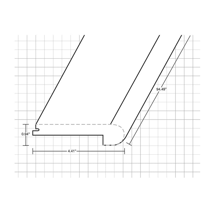 Vinyl Moldings - Gradient Collection - Anata — Flush Stair Nose