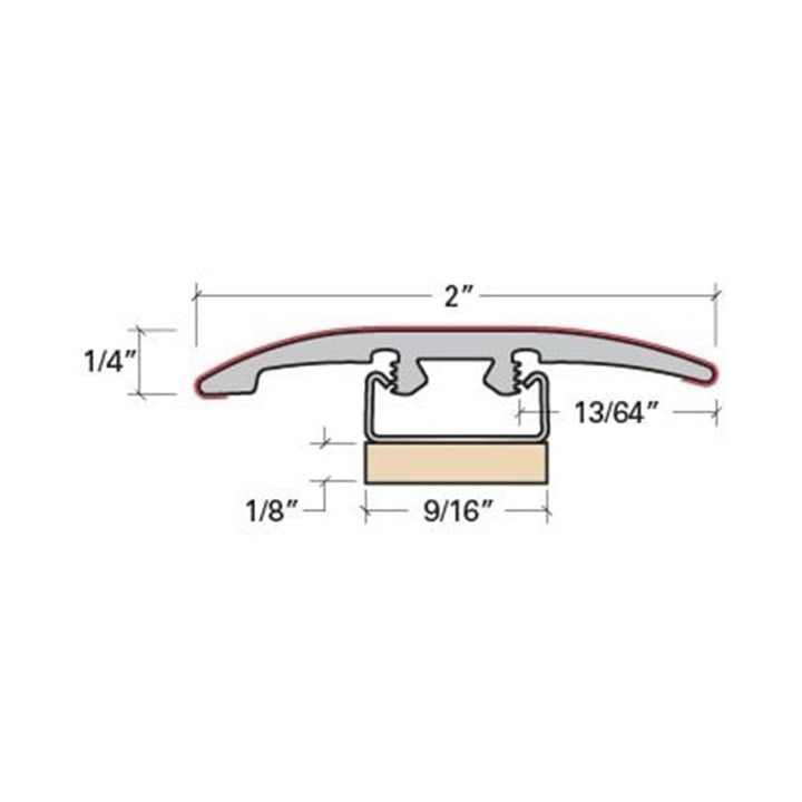 Vinyl Moldings - Influence - Antique Walnut — 3-in-1: Reducer, T-Molding, End Cap