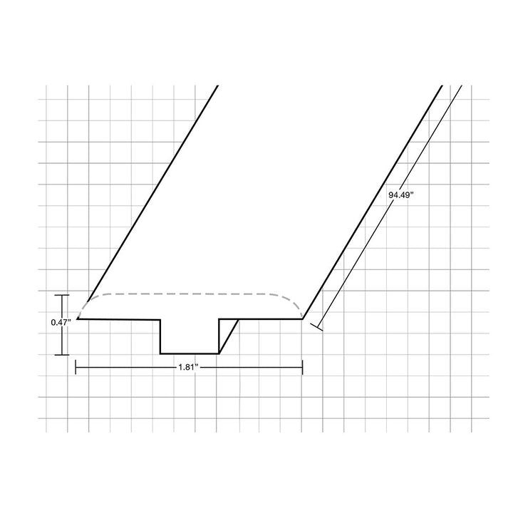 Vinyl Moldings - Romulus Collection - Concept Oak — Flush Stair Nose