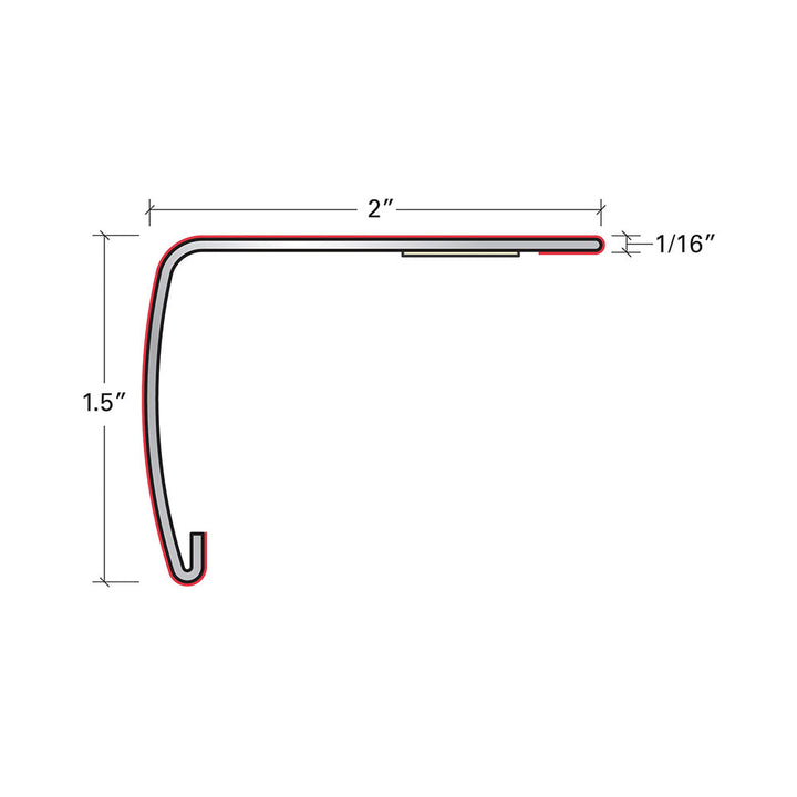 Ultimate - Mission Hill Vinyl Floor Moldings — Overlap Stair Nose