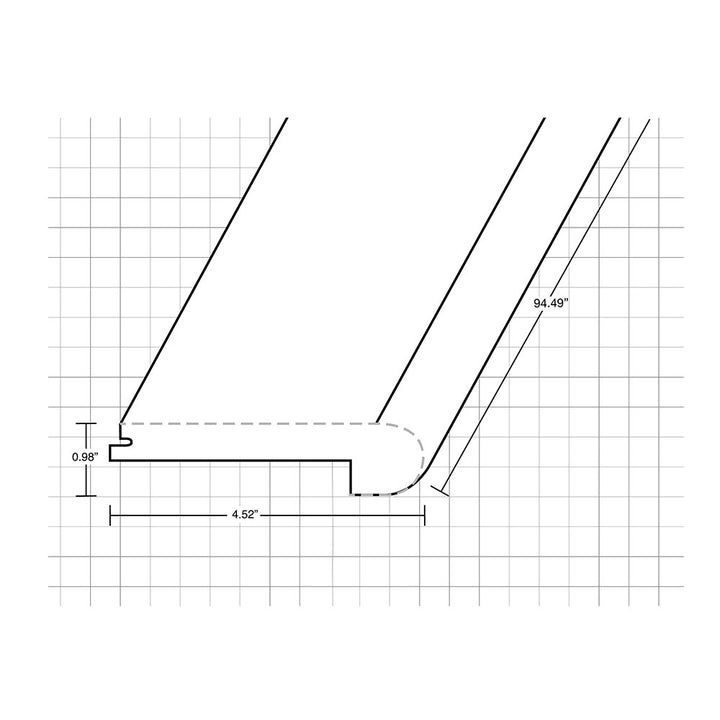 Vinyl Moldings - Veritas Collection - Lively Fallow — Flush Stair Nose