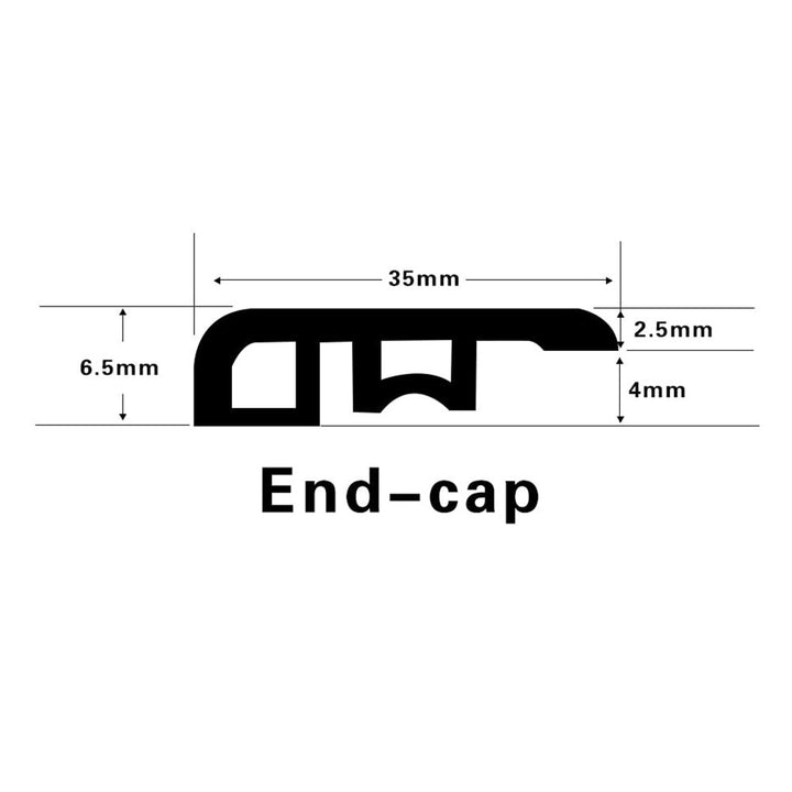 Vinyl Moldings - XL Peaks Collection - Wedge — End Cap