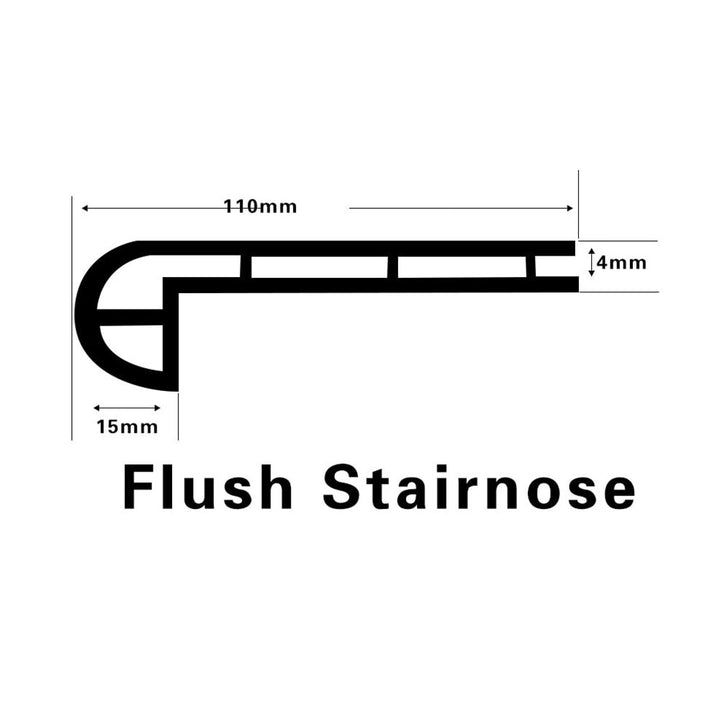 Vinyl Moldings - XL Peaks Collection - Wedge — Flush Stair Nose