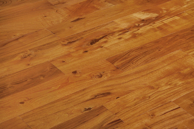 Tropical Handscraped Acacia Solid Hardwood Flooring in Mongolian Teak