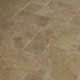 Antique Pattern Travertine Flooring Tiles in Meandros Walnut Standard