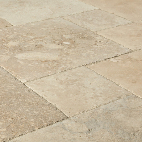 Antique Pattern Travertine Flooring Tiles in Mina Rustic