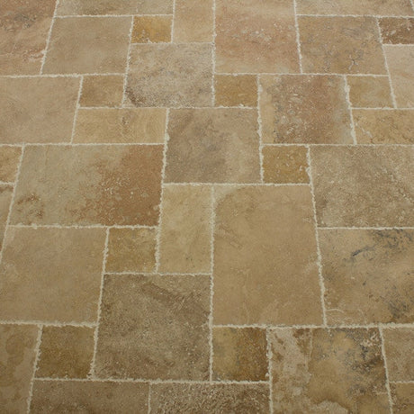 Antique Pattern Travertine Flooring Tiles in Volcano Standard