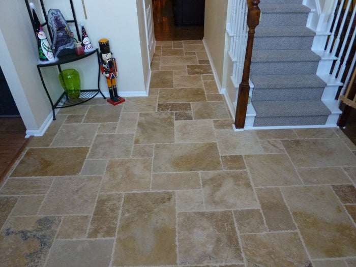 Antique Pattern Travertine Flooring Tiles 4