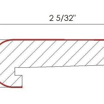 Laminate Moldings - 12mm Wide Board Collection - Hickory Antique in Flush Stair Nose