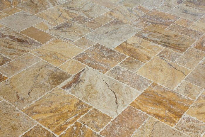 Antique Pattern Travertine Flooring Tiles 1