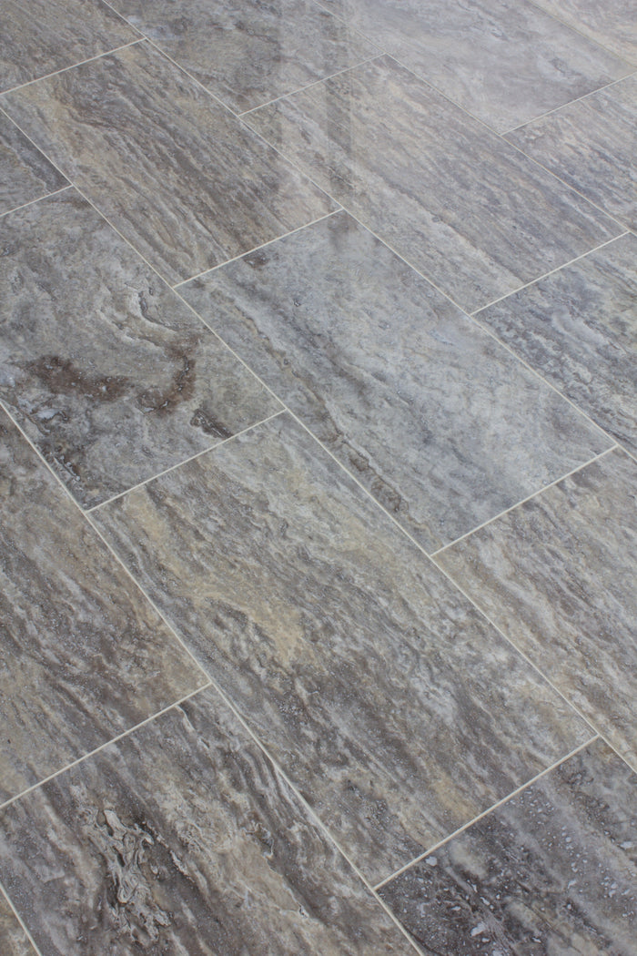 Vein Cut Polished 24 x 12 Travertine Stone Flooring Tiles 1