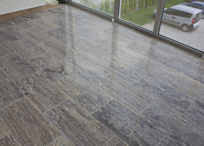 Vein Cut Polished 24 x 12 Travertine Stone Flooring Tiles 5